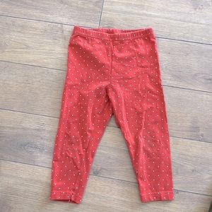 24m red polka dot leggings